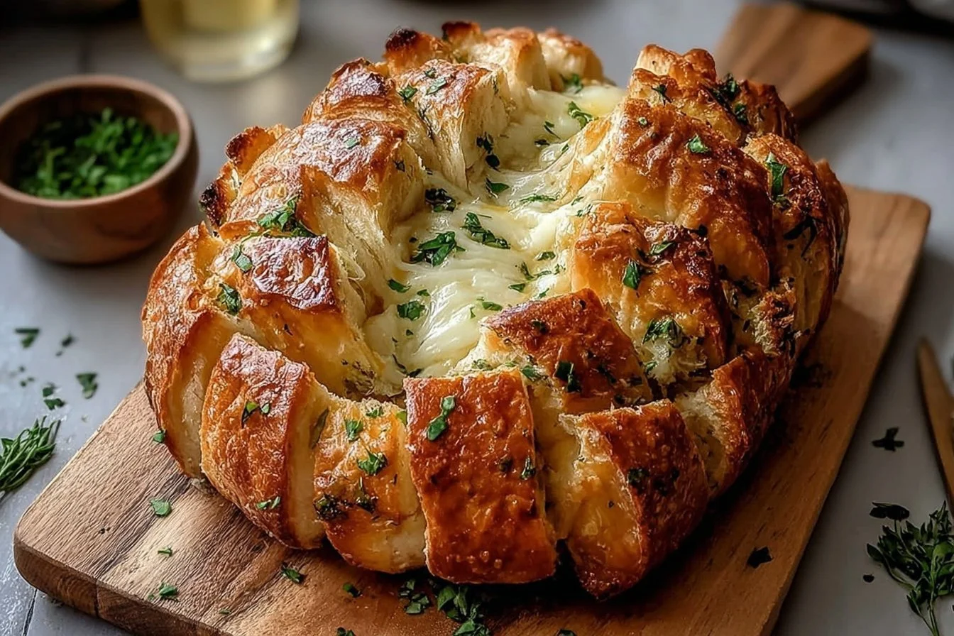 Sourdough Discard Pull-Apart Garlic Bread