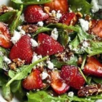 Strawberry Spinach Salad with Homemade Balsamic Vinaigrette