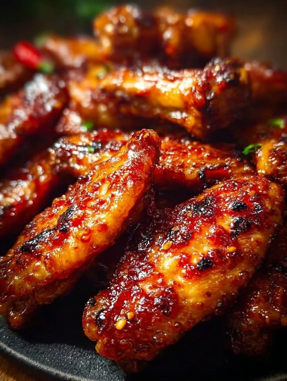 Tangy Crispy Oven-Baked Honey BBQ Chicken Wings