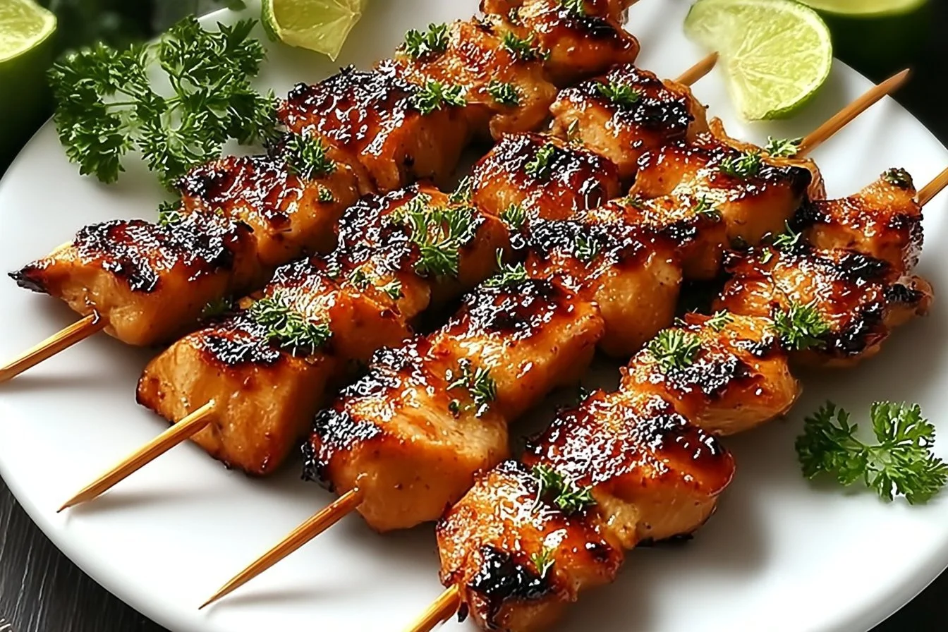 Tropical Grilled Thai Coconut Chicken Skewers