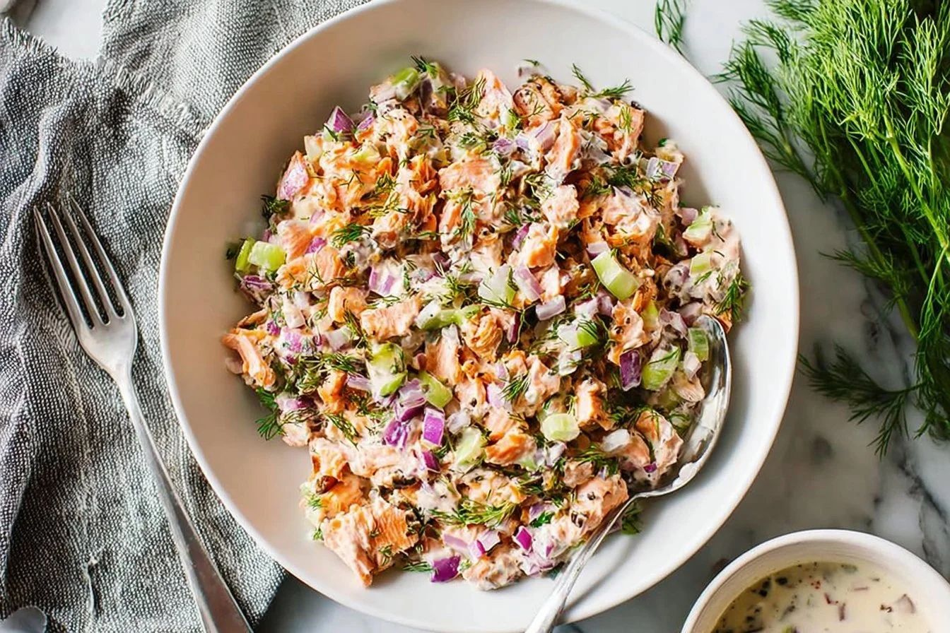 Flaky Salmon Salad Recipe