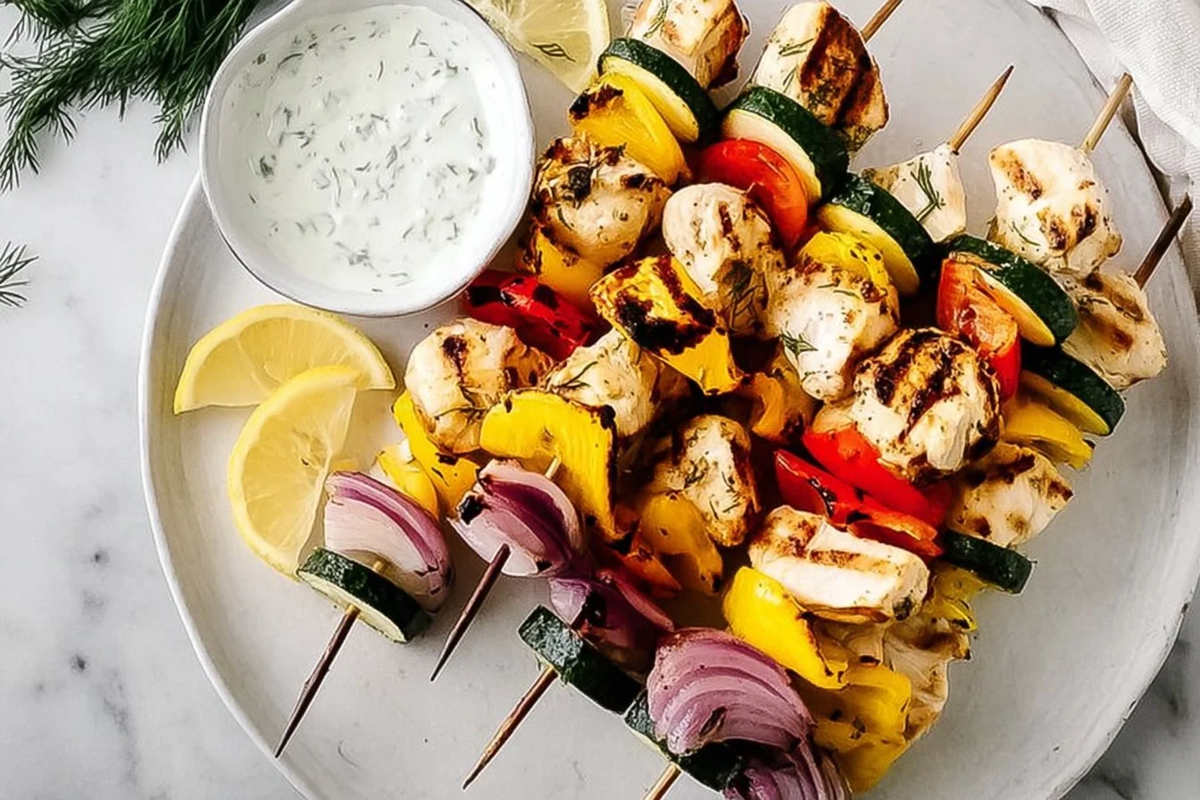 Greek Chicken Skewers (Souvlaki)