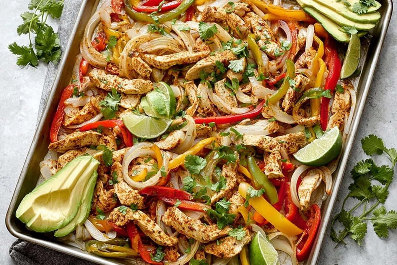 Sheet Pan Chicken Fajitas Recipe (Easy One-Pan Dinner)
