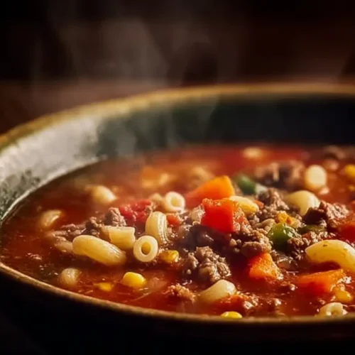 Beef Macaroni Soup
